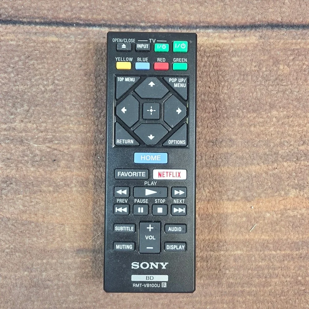 Sony Blu-ray Remote RMT-VB100U Black Good Netflix Button Control